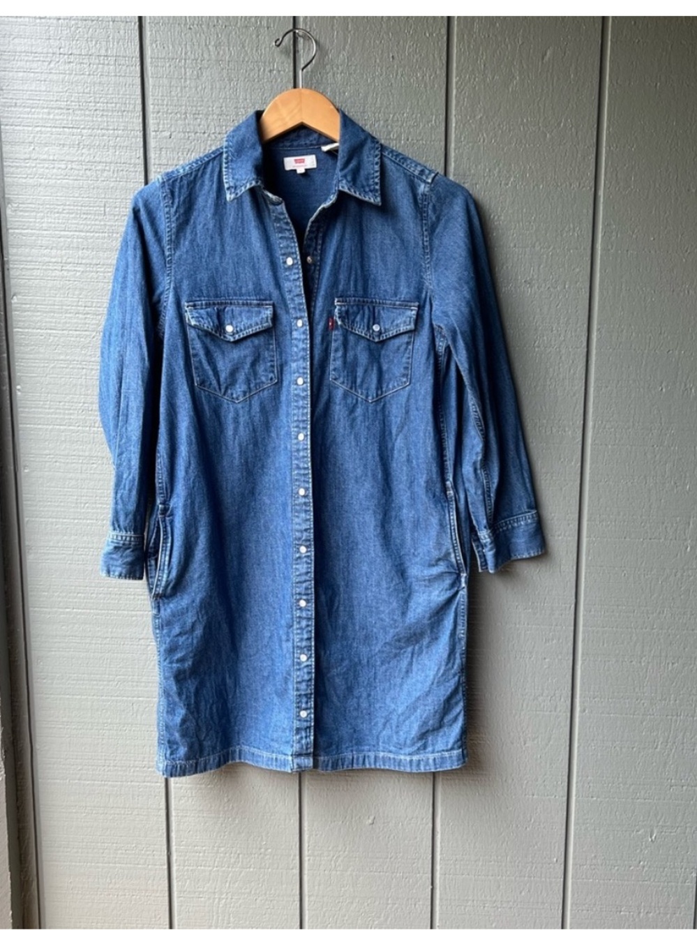 Levi’s Long Sleeve Blue Denim Dress Size Small